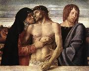 BELLINI, Giovanni Dead Christ Supported by the Madonna and St John (Pieta) oil